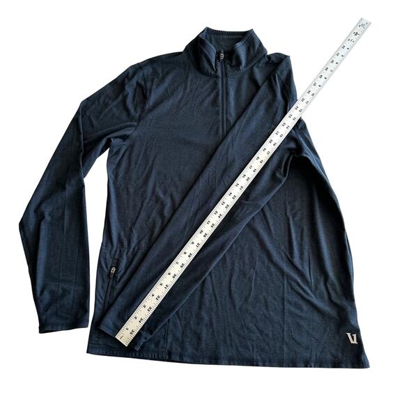 Vuori EUC V221 Ease Performance 1/2 Zip 2.0 Wicking Ink Heather Shirt M - Picture 10 of 12